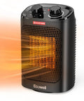 60 Degree Oscillating Space Heater With 1500W PTC Ceramic Heating, Portable Indoor Heater emitting warm air, office home use