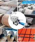 No Fuss Pneumatic Steel Strapping Machine Featuring Steady Tensioner And Quick Auto Cutter Heavy Duty Metal Strap Baler For 19mm Banding in warehouse applications.