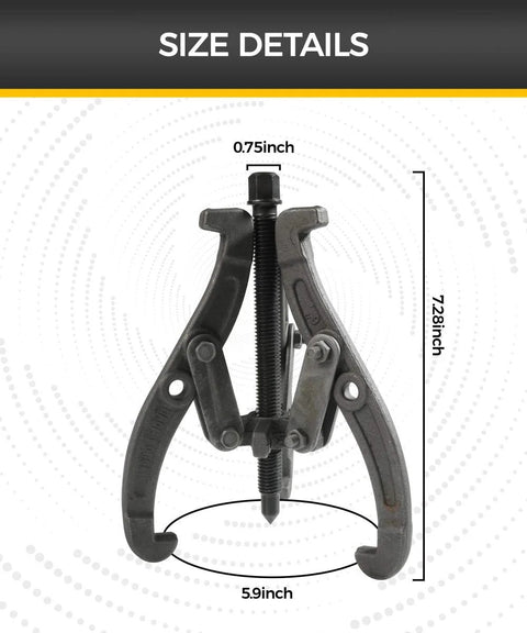 6 Inch Bearing Puller With Three Jaw Gear Design For Cars SUVs And Motorcycles Heavy Duty Wheel Puller With Reversible Claws