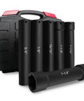 Extended Length 1/2 Inch Drive Impact Socket Set With Extra Deep Sockets Heavy Duty Steel 6-Piece High Torque Hex Sizes