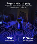 LED Bug Zapper for Home and Outdoors with Powerful Mosquito Killer Light in living room demonstrating 2000 sq ft coverage