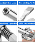 Heavy Duty Double Handle Grease Gun Coupler with six claw quick lock, non-slip grip, heavy spring, leak proof fittings