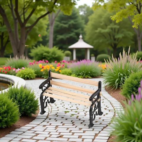 Two Pack Black One Twenty Fourth Scale Miniature Park Benches For Dollhouses Dioramas Outdoor Scene Decor in diorama garden