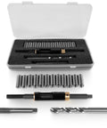 Shop Grade Cylinder Head Bolt Thread Repair Kit 11.5 Millimeter By 1.5 Pitch Inserts displayed with tools and inserts in case.