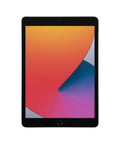 Top Shelf 10.2 Inch Retina Display Tablet Equipped With A12 Bionic Chip And Snappy Neural Engine For Flawless Streaming And Effortless Multitasking In Sleek Space Gray on a white background.