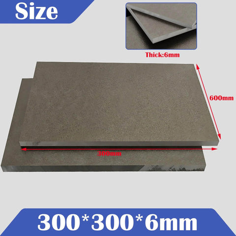 6Mm Mica Heat Insulation Sheet That Withstands Up To 1000C, 300x300mm size, showing thickness and dimensions