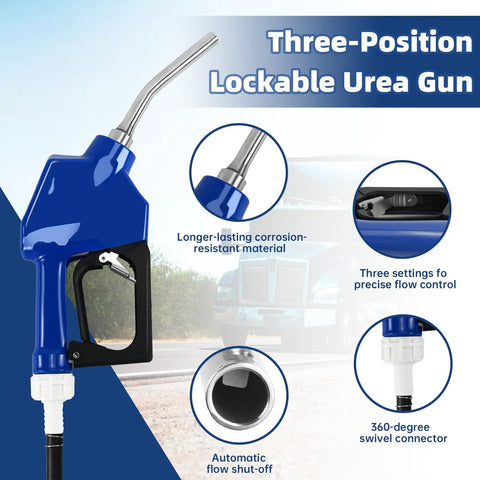 Heavy Duty DEF Transfer Pump Kit 110V 120V High Flow Self Priming Pump With US Plug urea gun and flow control features