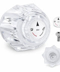Clear Knob Faucet Handle Replacement Kit For Delta RP2391, Single Offset Hole Shower Tub Faucet Knob, acrylic finish, parts visible
