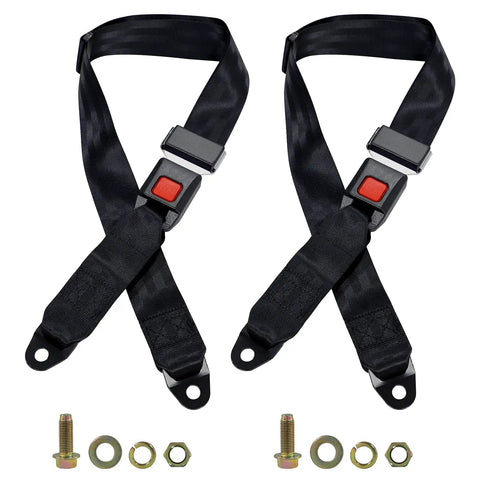Universal Golf Cart Seat Belt Kit Front And Rear Lap Strap Belts For EZGO Yamaha Club Car Go Kart UTV Safe Passenger Belts Includes A Pair Bolts Not Included