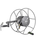 Wall Mounted Swivel Hose Reel With 180 Degree Swivel, 100 Foot Hose, Leakproof Storage, Durable Powder Coated Steel, Rust Resistant