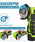 Cordless Angle Grinder Kit With 19500rpm High Speed, No Cords Convenience, 16.8V 2000mAh Batteries, 6 Cutting Discs