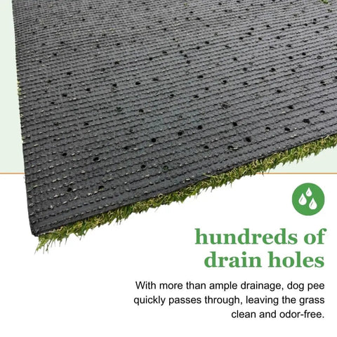 Close-up of Outdoor Dog Potty Grass With Drainage Hole Realistic Artificial Turf For Pets Replacement Grass Standard Size 4ft By 2ft