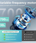 Diagram of 700 RPM, 30W variable-frequency motor for 20 Inch Black Outdoor Ceiling Fan With Light And Remote App Control.