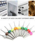 10Pcs Micro Twist Drill Bit Set For Pro Grade Gas Orifices And Mini Vises Tungsten Steel Cobalt Spiral Bits displayed in a row