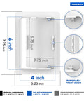 Top Shelf 4X6 Drywall Access Panel for Ceilings and Walls with dimensions, removable door, and cutout details in white.