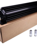 12 Inch Dual Pass Aluminum Transmission Cooler With One Quarter Inch NPT Fittings Universal Fit For C4 C6 700R4 4L60E 727 Transmission Mirror Black