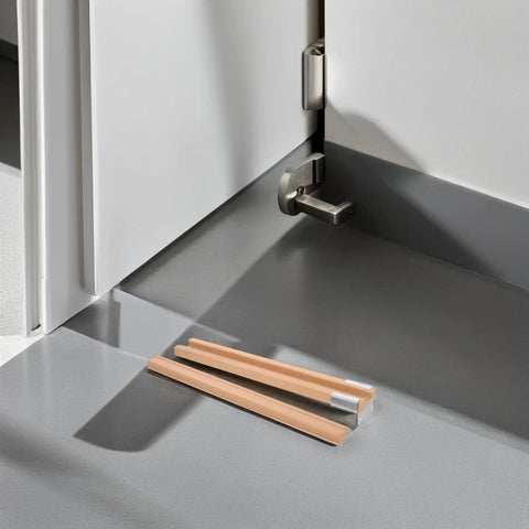 6 Sets Wood Center Mount Drawer Slides With Metal Bracket Replacement on floor beside cabinet door hinge
