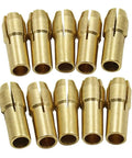 4 Premium Brass Collet Chuck Adapters In 2.4 And 3 Millimeter For Your Mini Rotary Power Tool, set of 10 brass collet chucks.
