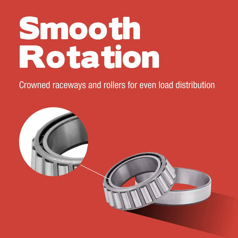 Heavy Duty Taper Bearing Set Rock Solid Matched Cup And Cone showing crowned raceways for smooth rotation and load distribution.