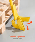 Pallet Buster Tool With 41 Inch Carbon Steel Handle Heavy Duty Wrecking Pry Bar Articulating Head For Non Damaging Wooden Pallet And Deck Removal Fast Easy Pallet Removal Perfect For Quick Deck Board Removal And Reuse, articulating head