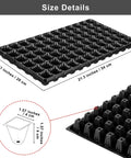 Fifteen Pack Seed Starter Trays With 72 Cells Each 1080 Cells Total Plastic Seedling Trays Kit size details and cell close-up.