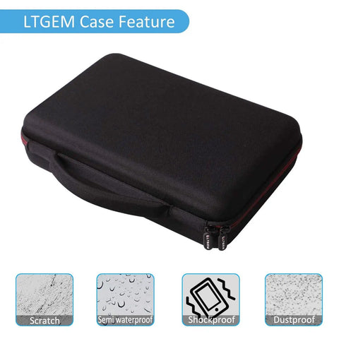 Durable EVA Hard Case For Akai MPK Mini MK3 And MPK Mini Play MK3, black with handle and zipper, shockproof and waterproof features