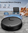 2 In 1 Robot Vacuum And Mop For Pet Owners With Strong Suction, Anti-Tangle Brushless Inlet, picks up pet hair, on hard floor