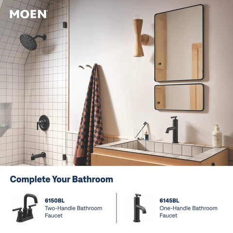 Kick Up Your Shower Routine With This Smooth Flowing Eight Inch Rainshower Trim Kit Using Posi Temp Pressure Balancing Technology In Dope Matte Black Finish Needs Separate Valve For Easy Bathroom Glow Up