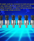 Six 1/8 NPT Stainless Steel Pressure Transducer Sensors for Oil Fuel Air Water Measurement High Sensitivity Accuracy with 5V Output
