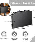 Foldable TV Tray Table With Adjustable Height, Sturdy Aluminum Sofa End Table folded compact for easy travel and storage