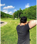Archer aiming at Two Pack Field Point Archery Bag Target With Dual Shooting Sides 10 Bullseyes Carry Handle Easy Arrow Retrieval