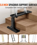 Stair-Friendly Ladder Leveler Extender, 23.4 x 5.8 Inch Non-Slip Stabilizer on stairs with various ladder types.