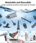 Cordless Car Vacuum Cleaner With 22000 Pa High Power Suction 4 In 1, attachments floating in water, washable, reusable