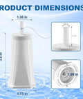 Six Pack Replacement Water Filters For Espresso Machines Compatible With Barista Touch And Barista Pro Models dimensions shown in inches.