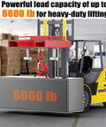 Heavy Duty 50 Inch Manual Implement Lift With 1 Point Lift System And 2 Inch Hitch Receivers forklift lifting 6600 lb weight