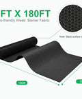 Heavy Duty Weed Barrier Landscape Fabric 3ft By 180ft For Garden Beds And Pathways Eco Friendly Non Woven Polypropylene Ground Cover Breathable Weed Suppression Durable Green Black Design, rolled fabric