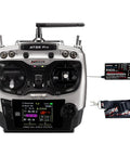 Ten And Twelve Channel Radio Transmitter And Receiver With Beefed Up Long Range And DSSS FHSS Tech for RC vehicles, front view.
