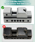 Screwless Mini Grinding Vise With Alloy Steel Insert, Precision Machined For Rock Solid Squareness And Durable Jaws, Fast One Hand Clamping, Compact Workholding For Tiny Detail Milling And Metalworking Projects, 1in jaw width