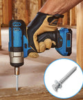 Heavy Duty Wood Lag Screws Kit With 100 Hex Head Lag Screws And Washers For Wood, Three Eighths Inch By 3 Inch, Hot Dip Galvanized