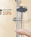 Adjustable Shower Head With Slide Bar And Extra Long Hose For Easy Rinsing 5 Function Handheld Shower Head With Wall Mount Brushed Finish SUS304