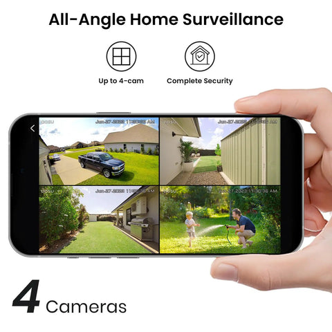 2K Add-On Camera For WirelessCam And SolarCam, Works With aosuBase, Connects Up To Four Cameras Per Base, Night Vision view