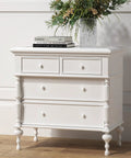 Hella Stylish White Marble Cabinet Knobs 10 Pack Dresser Hardware Modern Drawer Pulls on a white dresser with wood flooring.