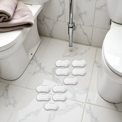 10Pcs Toilet Seat Bumpers Universal Fit For Bidet Attachments Silicone Rubber Cushions on bathroom floor
