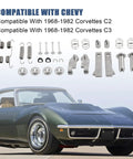 Stainless Steel Parking Brake Hardware Kit For 1965 1982 Corvette C2 C3 LH And RH Left And Right Direct Replacement Replaces X4229