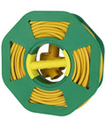 Sweet Compact Cord Reel With Quick Wind Handle And Heavy Duty Abs Build Making It An Easy Peasy Go To Cable Manager For Shops Or Households Adding Nifty Plug Storage And Anti Slip Grip For Zero Tangle Wire Organization, featuring yellow cables.