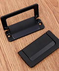 2 Pack Foldable Zinc Alloy Drawer Pulls For Cabinets And Furniture Hidden Metal Handles In Black