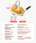 VEVOR yellow permanent magnetic lifter with release handle and steel hook