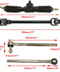 Components from 270mm Steering Wheel Steel Kit With 22mm Universal Clamps And 320mm Rack Pinion Adjustable Shaft For 110cc Go Kart Golf Buggy UTVs