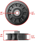 Ditch The Worn Idler And Grab This Heavy Duty Drive Flat Pulley Replacement For Husqvarna Models, 3.5 inches, black flat design.