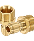 Two Pack Pressure Washer Adapters Three Eighths Inch Male Quick Plug To M22 14mm Male Quick Connect Brass Swivel Fittings For Power Washers Hose Beefy Durability brass adapters